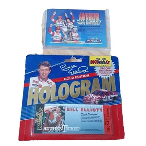 Vintage Wheels Bill Elliot 1992 Racing Gold Hologram March Madness Ticket - Picture 1 of 5