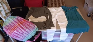 6 Piece Girls Size 8 Mixed Lot LS Top Jeans Coverup Romper Sports Bra - Picture 1 of 10