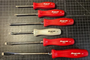 Snap-on Tools USA NEW 6pc Flat Blade Phillips Hard Screwdriver Lot Set! - Picture 1 of 3
