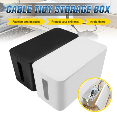 Cord Cable Storage Box Wire Management Socket Tidy Organizer Home Office Case - Imagem 1 de 4