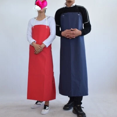 Delantal de goma de alta resistencia de PVC resistente al aceite para hombres cocina trabajo babero delantal unisex hogar Foto 1 de 4