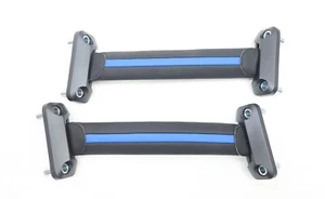 NEW OEM Maserati Black & Blue Leather Door Pull Handles 673015357 MC20 2022-2025 - Picture 1 of 8