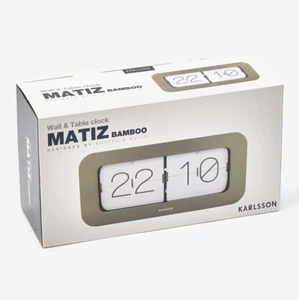 Reloj de Pared y Mesa KARLSSON Matiz Bambú en Verde Musgo 14cm X 36cm - Imagen 1 de 11