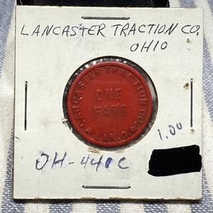 Lancaster, Oh. Traction Co. Transport Tarif Medaille OH440C SP3554 - Bild 1 von 2