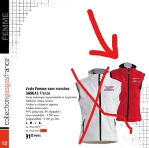Veste sans manche Femme Gas Gas rouge taille S neuf "CLIQUE" - Imagen 1 de 5