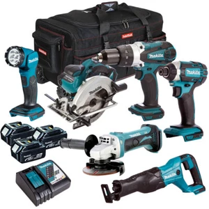 Makita 18V LXT 6 Piece Combo Tool Kit 3 x 5.0Ah Battery Charger & Bag T4T6072PT - Picture 1 of 22