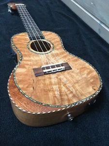 Lohanu LU-MAGE-C Gloss Spalted Maple Electric Concert Ukulele w/ Gig Bag - Picture 1 of 19