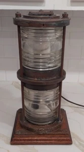 Lanterna Vintage Lovell Dressel Maritime Ottone Doppia Altezza Focale, Lampadario - Foto 1 di 14
