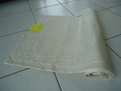 LIN DAMASSE COUPON SERVIETTES TORCHONS LINGE ANCIEN - Photo 1/3