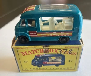 Matchbox Lesney #47 Commer Lyons Maid Ice Cream Van METALLIC blue w Box Truck - Picture 1 of 12