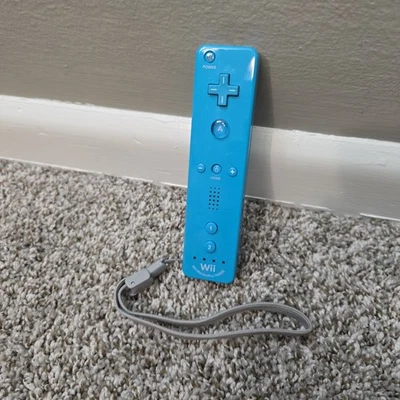Nintendo Wii Remote Controller RVL-036 Motion Plus Inside Blue - Image 1 of 4