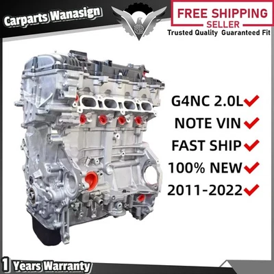 Long Block Engine Assembly For Hyundai Elantra Kia Sportage G4NC 2.0L 2011-2022 - Image 1 of 4