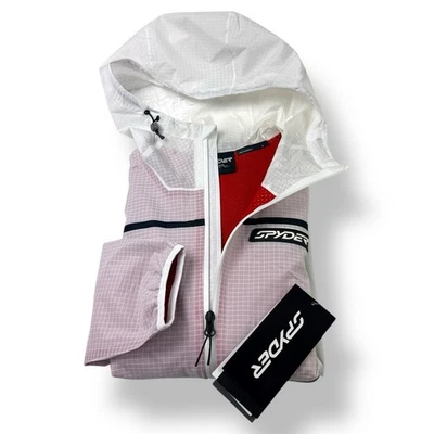 Spyder x Reebok White Hooded Full Zip Shell Jacket Men’s Size Small Nylon NWT - Image 1 of 4