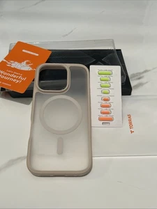 TORRAS Stronger Magnetic & Shockproof for iPhone 16 Pro Case- Beige - Picture 1 of 10