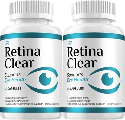 (2 Pack) Retina Clear Eye Support Supplement – RetinaClear Capsules Eye Vitamins - Image 1 of 4