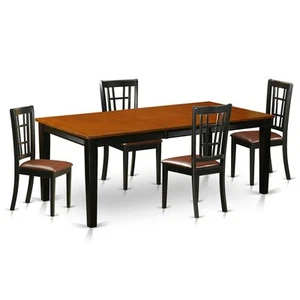 5  PC  Dining  set-Dining  Table  with  4  Wood  Dining  Chairs - Picture 1 of 4