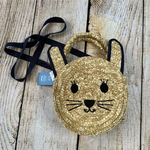 Gap Kids and Sarah Jessica Parker Braided Straw Bunny Rabbit Purse - New - Picture 1 of 20