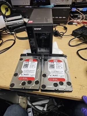QNAP TS-253 Pro Network Attached Storage (NAS) 2 x 4TB WD RED HDD- UNTESTED.  - Image 1 of 4