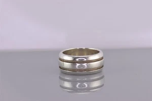 Tiffany & Co. Sterling Silver Solid Barrel Atlas Groove Band Ring 925 Sz: 7 - Picture 1 of 8
