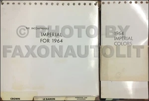 1964 Chrysler Imperial Color and Upholstery Dealer Album Large insides no binder - Picture 1 of 2