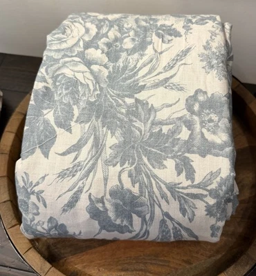 Pottery Barn SORREL TOILE JACQUARD Duvet Cover King/Cal King Steel Blue READ - Image 1 of 4