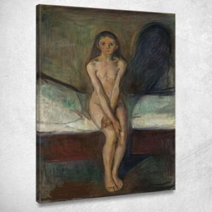 Puberté 2 Edvard Munch, em256 tableau impression sur toile - Picture 1 of 4