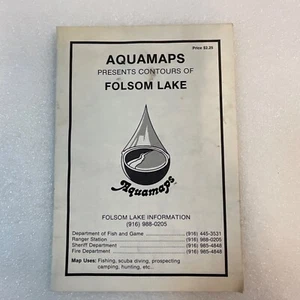 Aquamaps Folsom Lake Kalifornien 1980er Jahre Vintage Karte alte Papierkarten - Bild 1 von 20