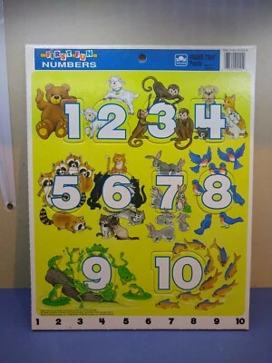 Vintage 1988 Golden Frame-Tray Puzzle 455A-2 - First Fun Numbers Animals - NEW - Image 1 of 4