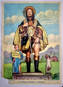 Stampa Antica San Rocco Patrono Di Butera Sicilia - Foto 1 di 1
