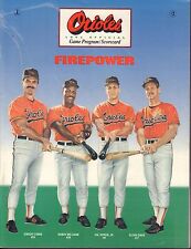 Baltimore Orioles Scorebook Magazine 1991 Cal Ripken Jr vs. Rangers 072517nonjhe