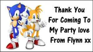 48 pegatinas personalizadas Sonic The Hedgehog etiquetas bolsas de fiesta conos dulces - Imagen 1 de 4