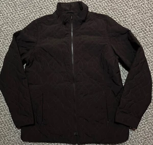 LL BEAN Damen Steppjacke Mantel dunkelbraun durchgehender Reißverschluss Größe L leicht - Bild 1 von 12