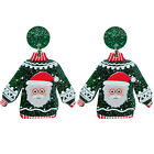 Christmas Earrings Sterling Silver Needle Cartoon Sweater Snowman Earrings