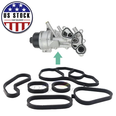 Oil Cooler Filter Housing Gasket for CITROEN & PEUGEOT 1.4L 1.6L ACM Material - Image 1 of 4