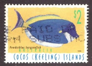 1995 Cocos (Keeling) Islands  Sc #315 - $2 Powder Blue Surgeonfish  Cv$5.25 - Picture 1 of 1
