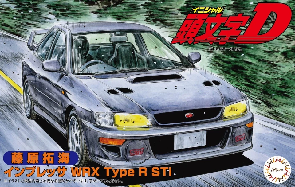 1:24 Scale Fujimi Initial-D Fujiwara Takumi Subaru Impreza WRX TypeR Sti Model - Image 1 of 1