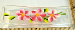 CLIP PLASTICA TRASPARENTE CON FIORI ROSA ~ SOUVENIR VINTAGE DI MINNEAPOLIS MINN ~ 4 - Foto 1 di 4