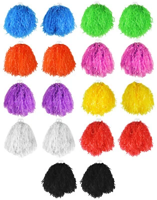 24 X PAIRS JUMBO USA POM POMS CHEERLEADER FANCY DRESS JOBLOT BULK MULTI PACK - Image 1 of 4