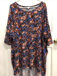 womens Lula Roe size 3X dolman sleeve hi-low tunic top - Picture 1 of 9