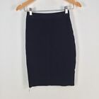 Supre Womens Knit Skirt Size S Black Pencil Stretch Knee Length 071830