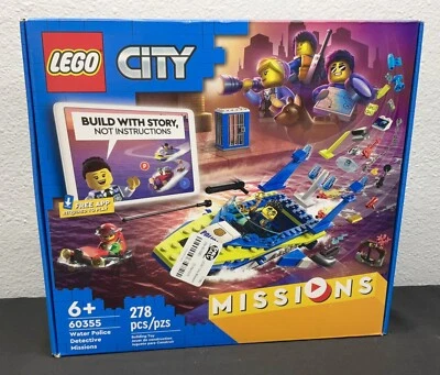 LEGO City 60355 Water Police Detective Missions New 278 Pieces - Image 1 of 2