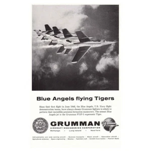 1961 Grumman Aircraft: Blue Angels Flying Tigers Vintage Print Ad - Picture 1 of 1