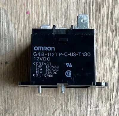 OMRON G4B-112TP-C-US-T130 POWER RELAY 12VDC 15A 3 PIN NEW NO PKG - Image 1 of 4