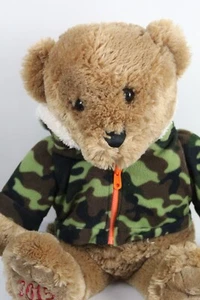2015 Dan Dee Bear 10th Anniversary 2005-2015 with Camo Jacket 24" - Picture 1 of 4