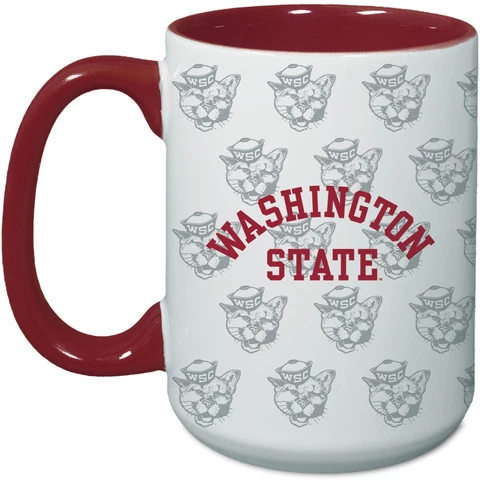 Washington State Cougars 15oz. Vintage Repeat Java Mug Cover