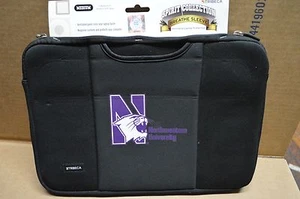 New Tribeca Northwestern Neoprene Black Laptop Sleeve for 15" Macbook Pro - Picture 1 of 1