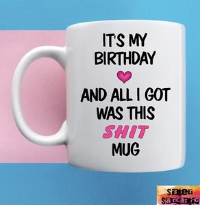 Pink Girlfriend All I Got Was This S**t Cup Mug Gift Novelty Birthday Christmas - Picture 1 of 1