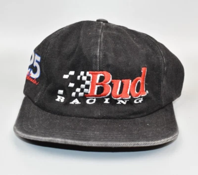 Ken Schrader #25 Bud Racing Vintage AJD Strapback Cap Hat - Image 1 of 4