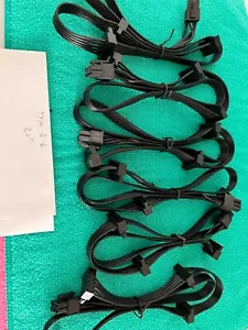 6 Pcs Corsair hx1200 RM1000X RM850X RM750X Corsair 6 Pin to 3x SATA Drive Cable - Picture 1 of 6
