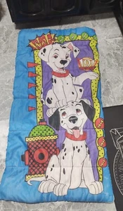 Disney 101 Dalmatians Child Sleeping Bag Vintage 1990s USA 30" x 57" 2 Sided - Picture 1 of 7